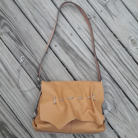 Genuine Leather Purse Natural Raw Soft Leather Bohemian Bag made in Argentina - Picture 4 of 17